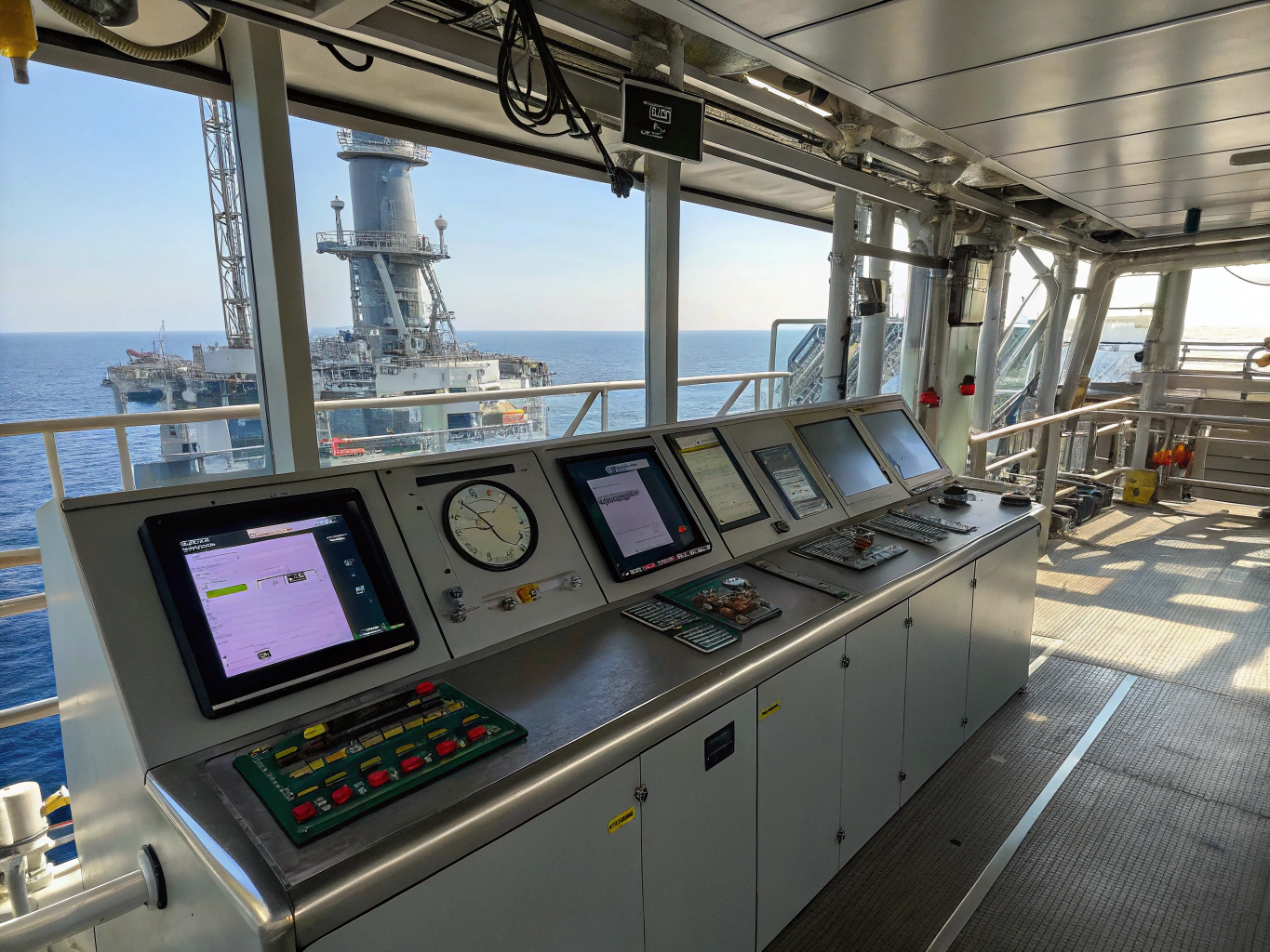 Technical instrumentation and control panels in an oil field